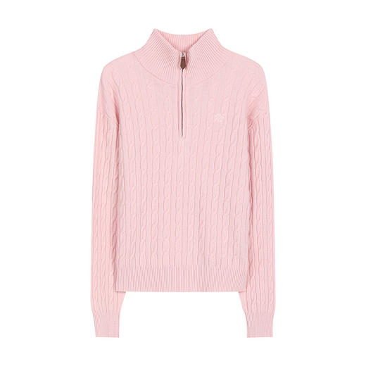 NEELLY纳俪商场同款冬季新款百搭慵懒绞花针织衫女肌理感休闲上衣N25111A01100 商品图3