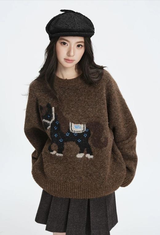 马年限定本命红  羊毛小马打底套头毛衣 商品图5