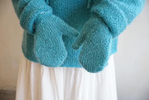 apuntob 马海毛初恋蓝手套 商品图0