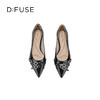 Dfuse迪芙斯2026春季新款尖头交叉带小钻扣轻朋克小猫跟单鞋女鞋DFE1111051 商品缩略图14