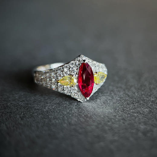 BY EVITA系列 18K镶钻石和红宝石 戒指 商品图0