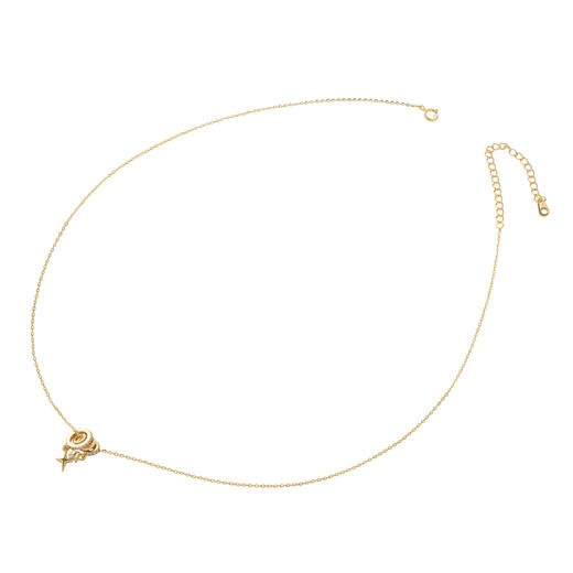 三彩2026新款极简锆饰星芒吊坠项链轻奢个性通勤约会设计感高级女 商品图2