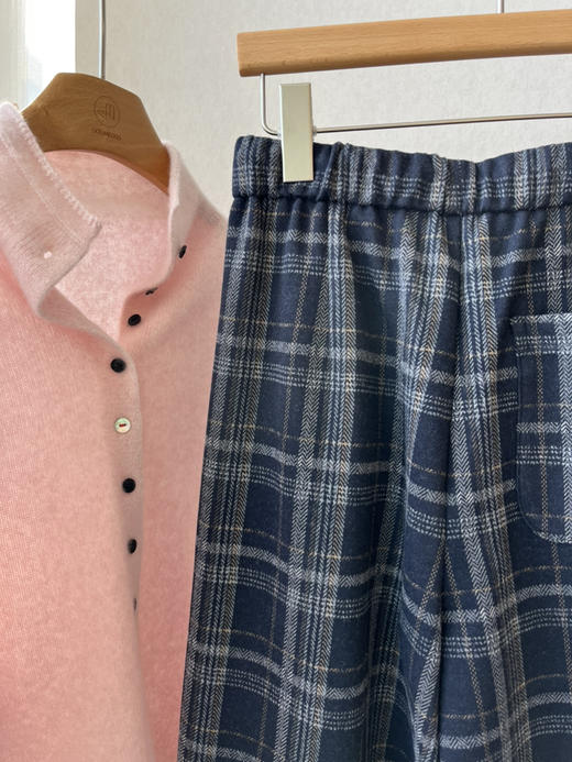 【2026春】噢蜜ooomeooo格纹直筒裤不加绒 商品图10