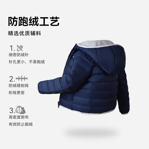 【清仓捡漏】【纳维凯尔】【120-175】意大利小帆船男女童连帽羽绒服冬款外套 商品图4