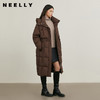 NEELLY纳俪商场同款冬新款休闲通勤长款连帽羽绒服女保暖显瘦外套N25114L04609 商品缩略图0
