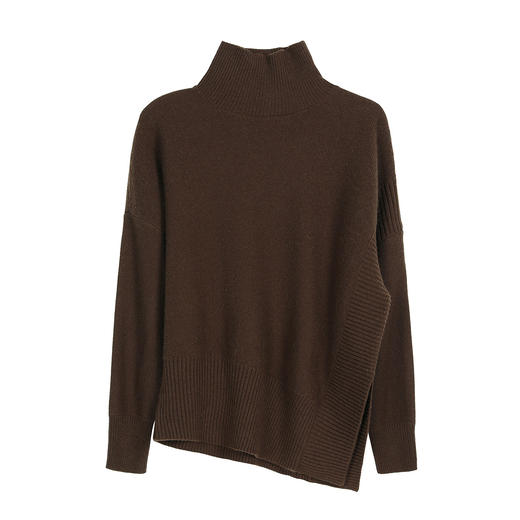 NEELLY纳俪商场同款冬季新款宽松高领气质针织衫女松弛感百搭上衣N25112A01120 商品图3