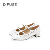 Dfuse迪芙斯2026春季新款圆头双条带铆钉甜酷朋克玛丽珍粗跟单鞋DFE1111046 商品缩略图7