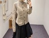 F010750冬季新款休闲版型高领羊毛纽扣针织开衫毛衣外套女 商品缩略图9