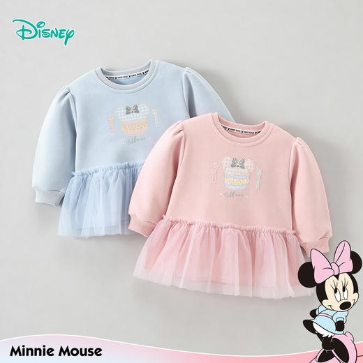 迪士尼（Disney）童装女童套头卫衣浪漫甜美公主时尚假两件2026春季新款上衣ZD1FS047 商品图7