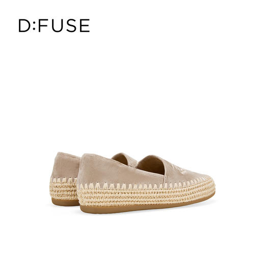 Dfuse迪芙斯2026春季新款反绒刺绣麻线鞋底手工感渔夫鞋平底鞋女鞋DFE1112070 商品图13