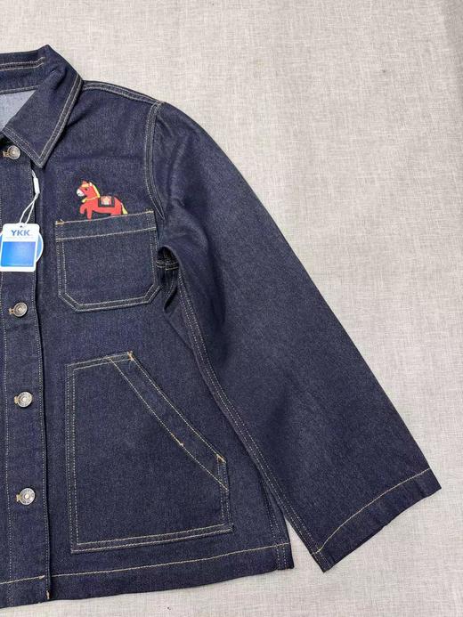 F010741春季新款刺秀马到成功棉弹牛仔夹克外套女款 商品图4