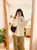 F010757甜美清新软糯木质牛角扣连帽针织开衫 商品缩略图4