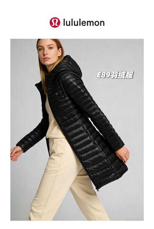 F010754告别臃肿女士轻暖系列中长款白鸭绒羽绒服 商品图10