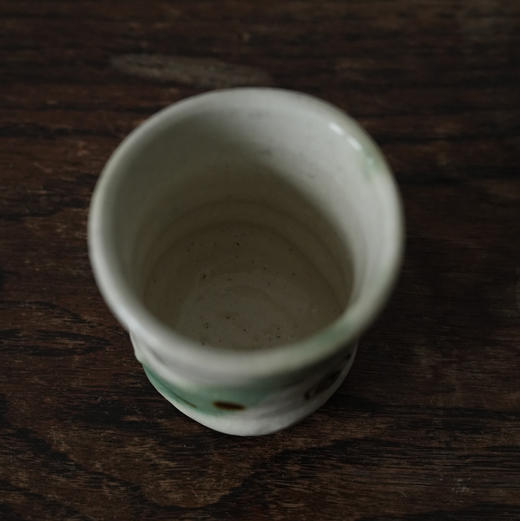 日本手作粉引手绘茶杯 带签章 X1469 商品图3