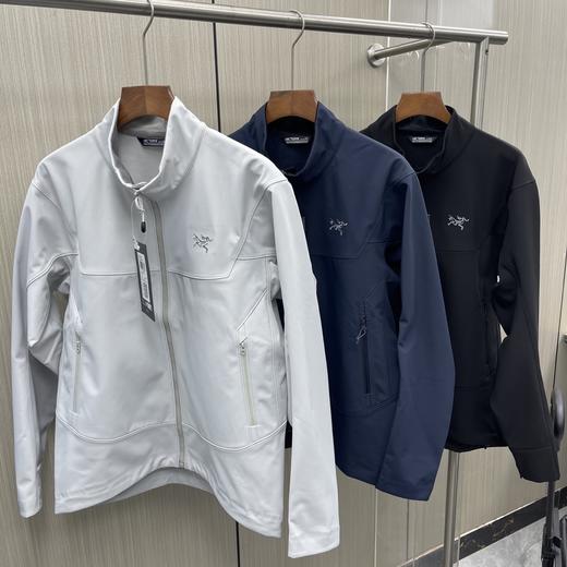 袅家户外运动立领防风刺绣加绒软壳外套 商品图2