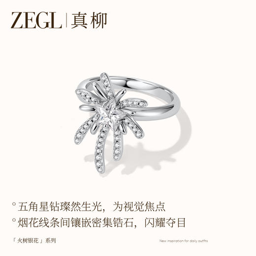 ZEGL设计师火树银花系列戒指女小众日常高级感烟花新款秋冬食指环 商品图3