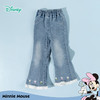 迪士尼（Disney）童装女童九分裤甜美公主阔腿微喇时髦花边牛仔裤2026春季新款裤子ZD1FK030 商品缩略图4