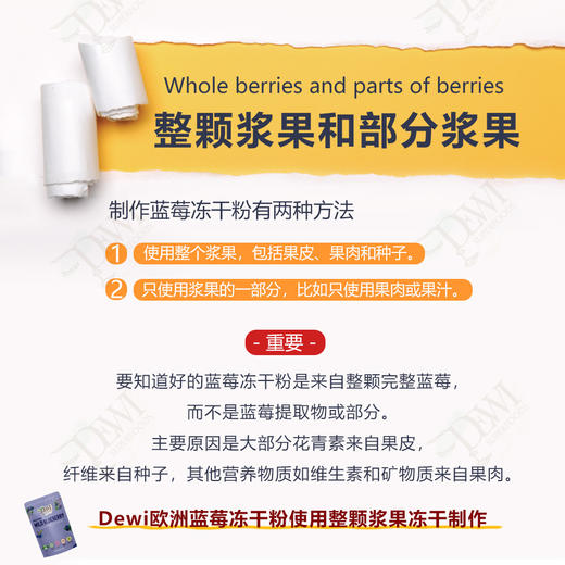 【新品】Dewi黛维欧洲蓝莓冻干粉高花青素全果营养进口天然冲饮 商品图1