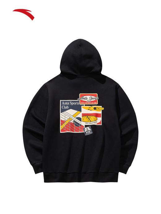 安踏连帽卫衣男士新款运动复古宽松百搭长袖运动服上衣152618705S 商品图3