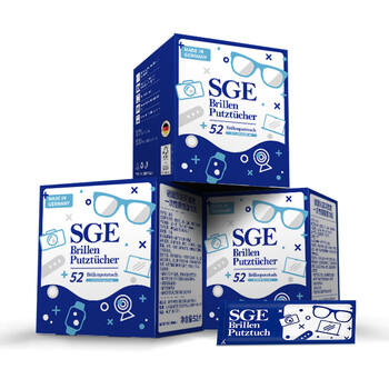 可茵慈SGE一次性眼镜清洁湿巾52片*3盒装德国原装进口眼镜布屏幕清洁纸 /家庭清洁/纸品 /清洁纸品 /一次性清洁/护理纸品 商品图5