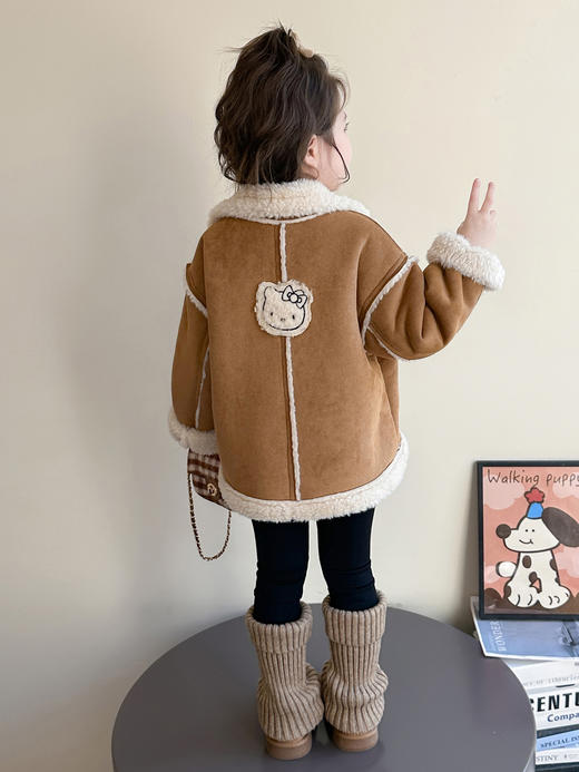 【柔软面料亲肤舒适❗️做工细致安心穿着】女小童加绒加厚外套冬季2025新款儿童小女孩洋气韩版保暖冬装上衣。jc 商品图4