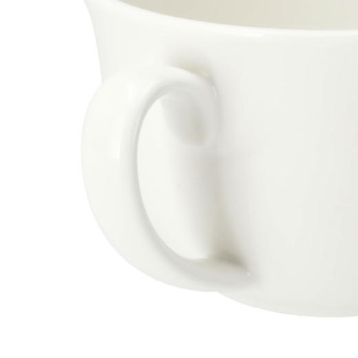 纯白陶瓷咖啡杯早餐杯带把手杯汤杯分隔碟餐饮具 XH01 商品图3