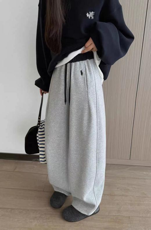 F010748新款慵懒感加绒复宝宝绒两穿休闲裤卫裤 商品图6