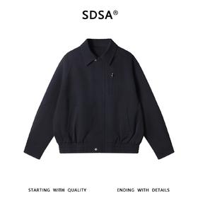 SDSA男士秋冬新款痞帅男装潮牌简约纯色工装翻领夹克外套百搭时尚