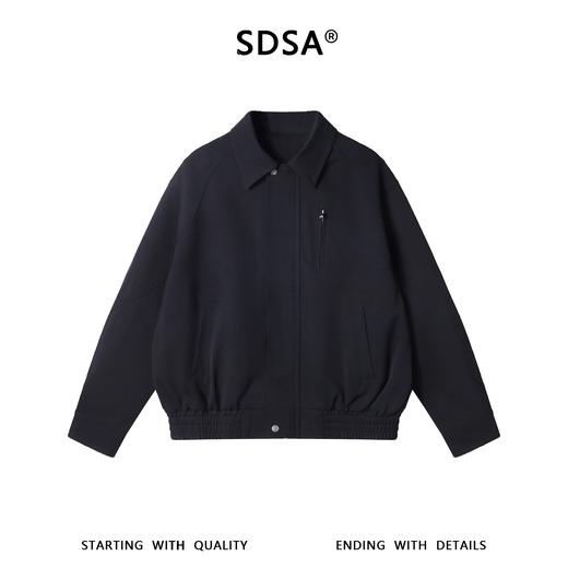 SDSA男士秋冬新款痞帅男装潮牌简约纯色工装翻领夹克外套百搭时尚 商品图0
