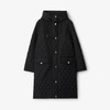 BURBERRY 巴宝莉 女士马术骑士设计标签绗缝尼龙连帽棉服 黑色 8110325 A1189 商品缩略图0