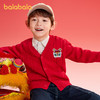 巴拉巴拉童装儿童毛衫男童春装新年绞花针织开衫精致绣花拜年服 商品缩略图1
