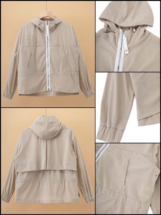 新款女士秋季🍂三色防风带帽外套来啦！关键词: 舒服，百搭，防风防泼水，有功能性！外层略薄尼龙功能面料内里配网布，舒适亲肤也兼具保暖效果，春秋穿着最为适宜！ 商品图4