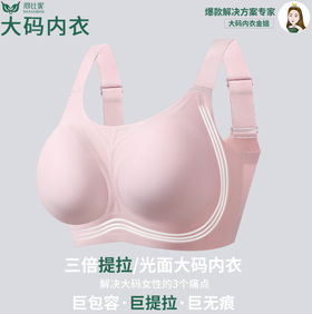 2026年新款巨包容三倍提拉反重力光面无感大码面膜内衣W2403-1（组合需要自选颜色可联系客服备注）