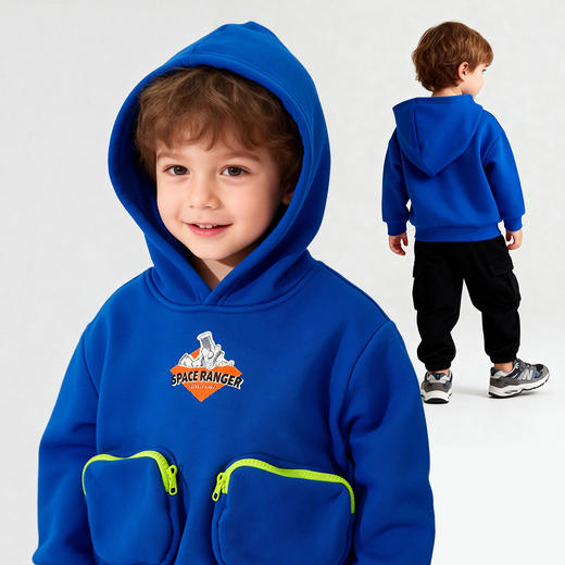 迪士尼宝宝男宝连帽套头卫衣223DS0741 商品图3