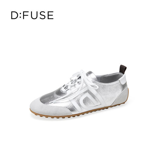 Dfuse迪芙斯2026春季新款豹纹马毛真皮薄底轻便德训鞋豆豆鞋DFE1112086 商品图12