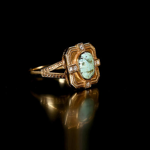 古滇国绿松石“一笑”戒指 商品图2