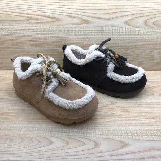 豪行2025冬季新款时尚休闲软底真皮勃肯女棉鞋25483152M 商品图3