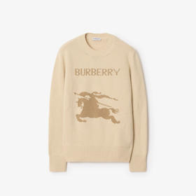 BURBERRY 巴宝莉 女士马术骑士徽标提花羊毛针织衫 米色 8114157 A4186
