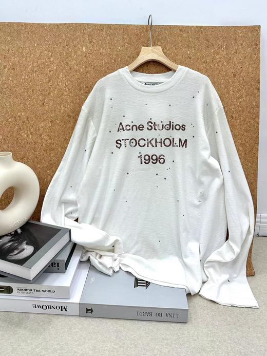 F010718新款抹布系列 破坏复古做旧麻棉长袖T男女同款 商品图8