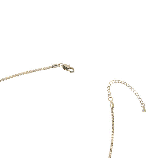 三彩2026新款虎眼石圆形吊坠镀咖啡金项链轻奢能量勇气小众通勤 商品图4