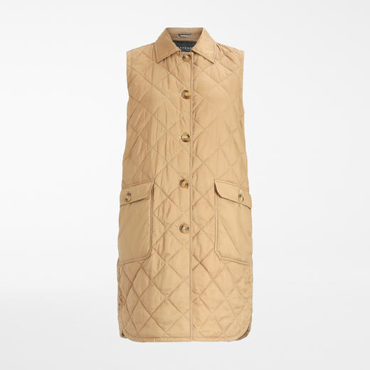 MAXMARA 女士绗缝无袖棉服 驼色 52910117 010 商品图0