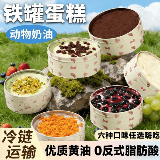 【冷链发货】罐罐蛋糕动物奶油水果味夹心蛋糕下午茶甜品罐子蛋糕 商品图1