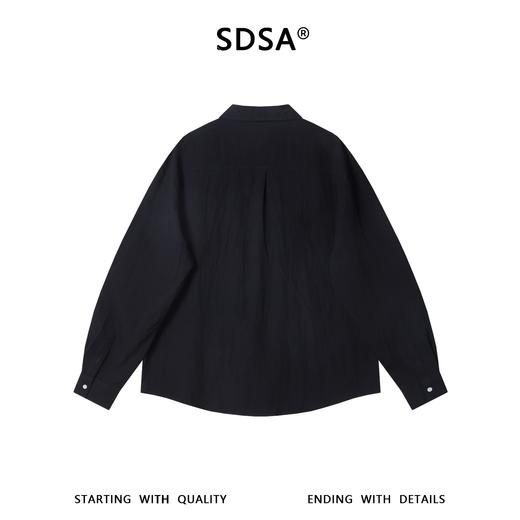 SDSA秋冬新款痞帅男装GV撞色印花设计翻领长袖衬衫休闲舒适衬衣 商品图5