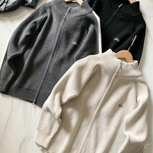 F010771运动毛衣夹克立领毛衣外套针织衫 商品图3