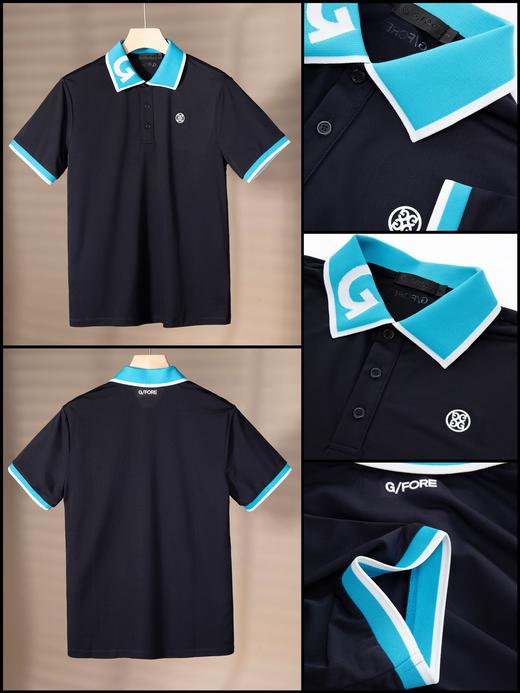 新款提花领男士短袖上衣来啦！经典➡️提花领男士珠地功能面料Polo衫，吸湿排汗，立体合身的短袖裁剪上身舒适清爽，他家的属性就是可以运动可以潮人感的！ 商品图5