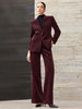 IWY/玫瑰砂岩豆沙红秋冬款灯芯绒无领西装西裤OL通勤套装CPM2586 商品缩略图9