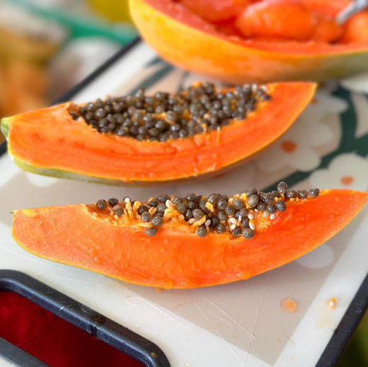 石家庄优选仓库速达，树上熟牛奶木瓜，软甜多汁，果香浓郁，丝滑无渣，净重约6斤/3枚礼盒装 商品图5