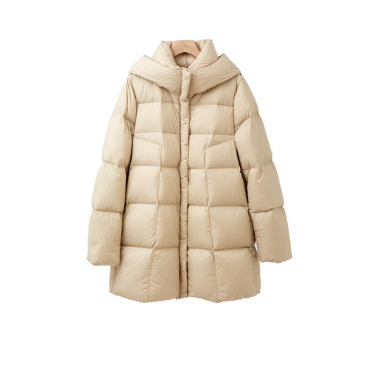 中长款连帽鹅绒服 商品图1