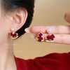 【YW】无忧购【鸿运当“红”】新年红色小马珍珠耳环女高级感过年耳钉2026新本命年耳坠秋冬耳饰（49/5件）2952（截单后3-5天发货） 商品缩略图1