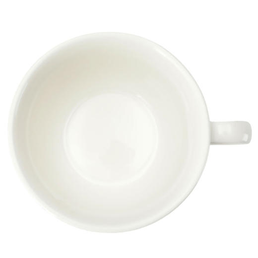 纯白陶瓷咖啡杯早餐杯带把手杯汤杯分隔碟餐饮具 XH01 商品图2